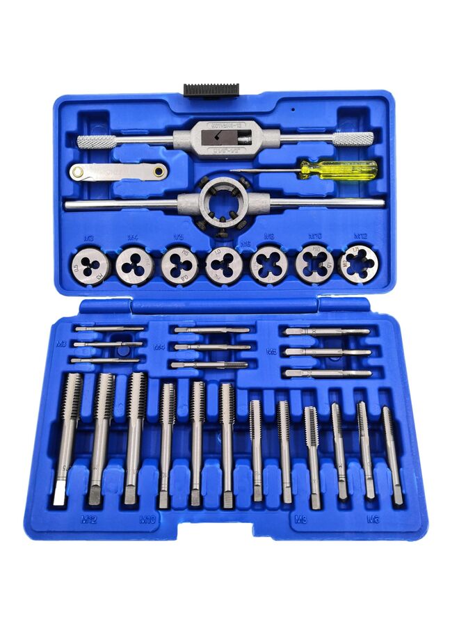 يُسلِّم استمتع بجودة ومتانة لا مثيل لهما مع مجموعة أدوات اللولبة والتشكيل المترية - مجموعة أدوات شاملة مكونة من 32 قطعة لعمليات اللولبة وإعادة التشكيل الدقيقة. - Image 1